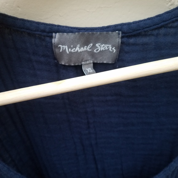 Michael Stars Navy Ric Rac Peplum Tank Size XS - Picture 4 of 4